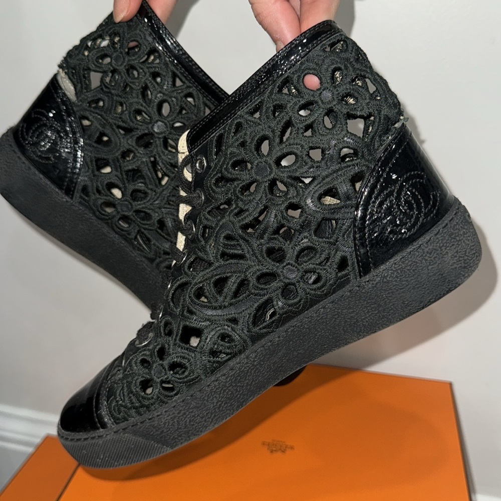 100%, Authentic Chanel, Crochet Pattern, Leather … - image 1